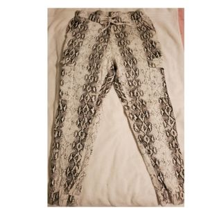 Almost Famous snakeskin print cargo joggers. Size L